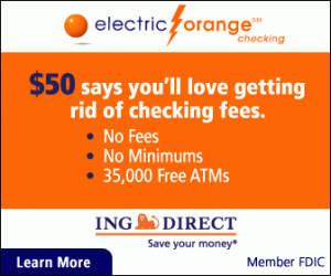 50 free ing 300x250 $50 FREE with a FREE ING Direct checking account!