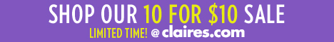 Claires sale Claires sale 90% off! Claires 10 for $10 sale {jewelry, gloves, charms, headbands, bows, body spray & more $1 each}!