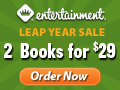 leap year sale 1 Day Sale! Entertainment Books only $14.50 each {$1000s of free coupons in each book}!