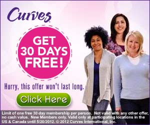 Curves 30 days *HOT* One month FREE at Curves {for first 1,000,000}!