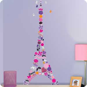 eiffel tower wall collage SALE: Lot 26   Cute peel and stick decals to decorate any room in your house!