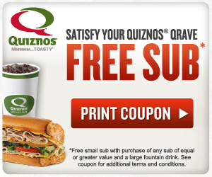 quiznos free sub FEW HOURS LEFT to snag your Quiznos FREE Sub coupons!