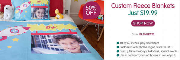 Ink Garden Custom Blanket Custom Fleece Photo Blanket $20 {orig. $40   great holiday gift}!