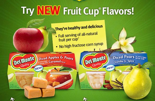 fruitcups Save $.75/1 Del Monte Fruit Cups!