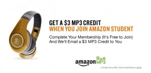 studnet 300x146 Amazon Student: FREE $3 MP3 Credits