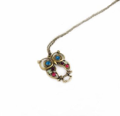 vintage colorful owl *HOT* Vintage Colorful Owl Necklace $1.15 SHIPPED (plan ahead for holiday gifts)!