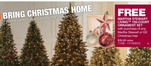 Free 100 count ornaments with purchase of Martha Stewart tree freeornaments 300x131 Free 100 count ornaments with purchase of Martha Stewart tree