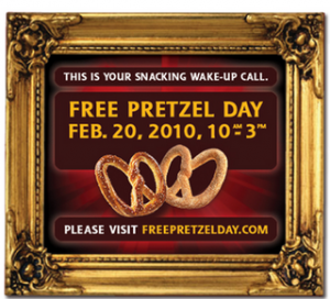 Auntie Anne's free pretzel