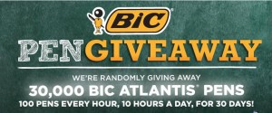 FREE BIC Atlantis Glide Pen on the hour every hour! - Coupons and ...