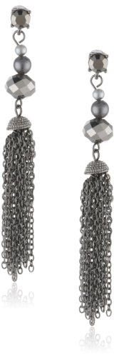 grey tassel earrings