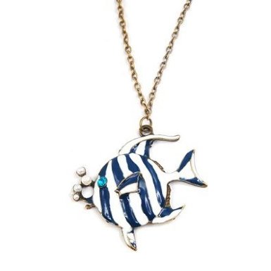 bubbling fish necklace