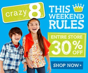 crazy 8 weekend sale