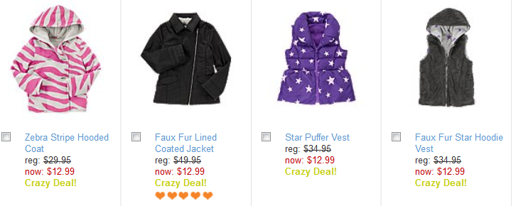 ALL Outerwear $12.99 or Less At Crazy 8's! - Coupons and Freebies Mom