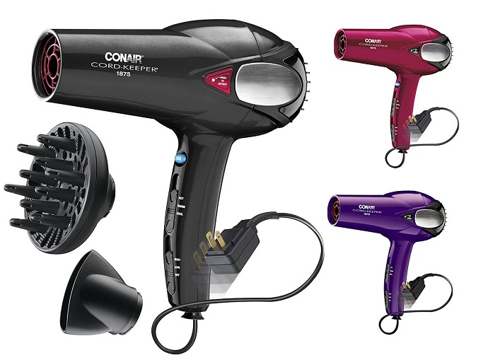 Conair 1875 Watt Cord Keeper Hair Dryer $26.50 Today Only - Coupons and ...
