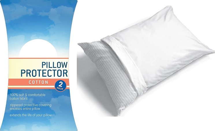 100 cotton pillow protectors with zip