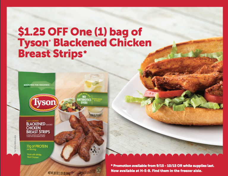 Tyson® Blackened Chicken Strips Coupon - Coupons and Freebies Mom