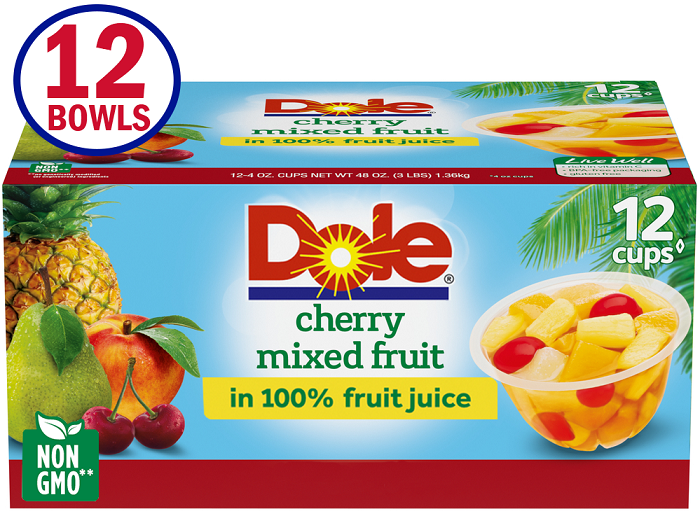 12pack Dole Cherry Mixed Fruit Bowls Coupons and Freebies Mom