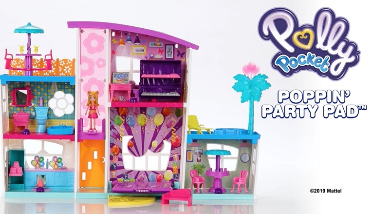 Polly Pocket Playset With 3-inch Doll Party Accessories, Poppin